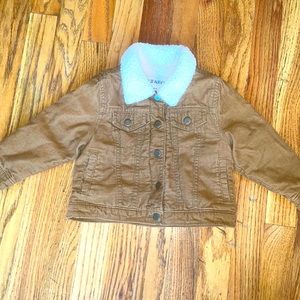 Baby 18-24 M brown corduroy sherpa
